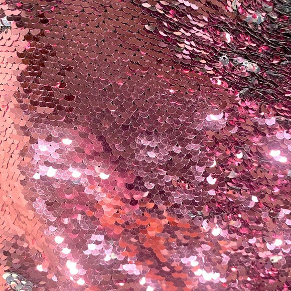 Flip Sequin Pillow Pink and Silver - Picture 4 of 4